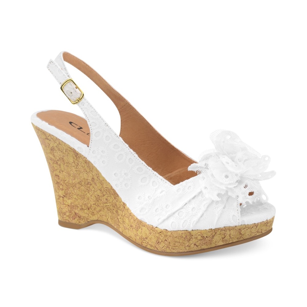 CL by Laundry Black Wedges